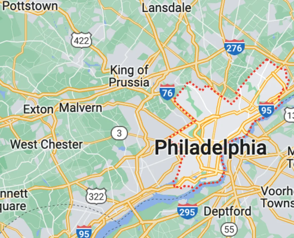 map of philadelphia