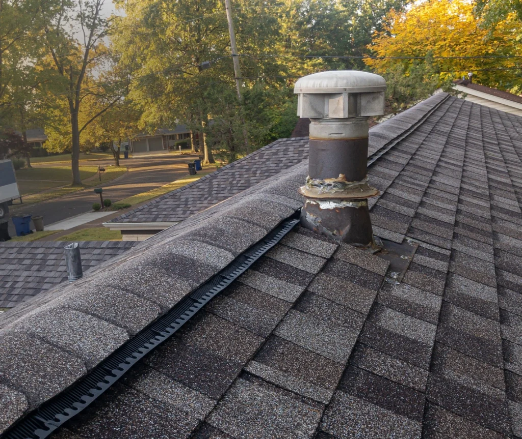 roof vent in asphalt shingles