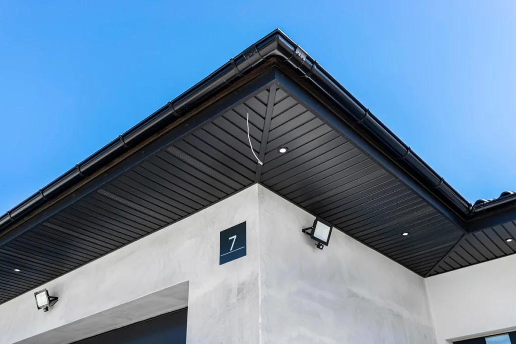 underside of the roof eaves