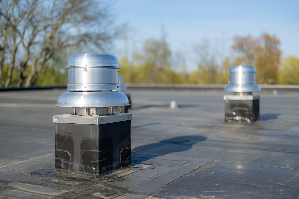 close up rubber roof