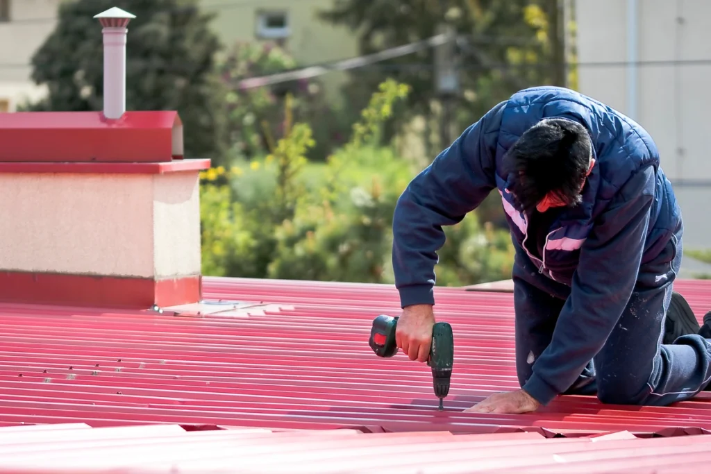 maintaining a red metal roof