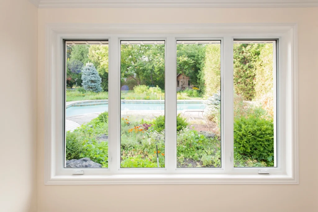 windows looking at pool