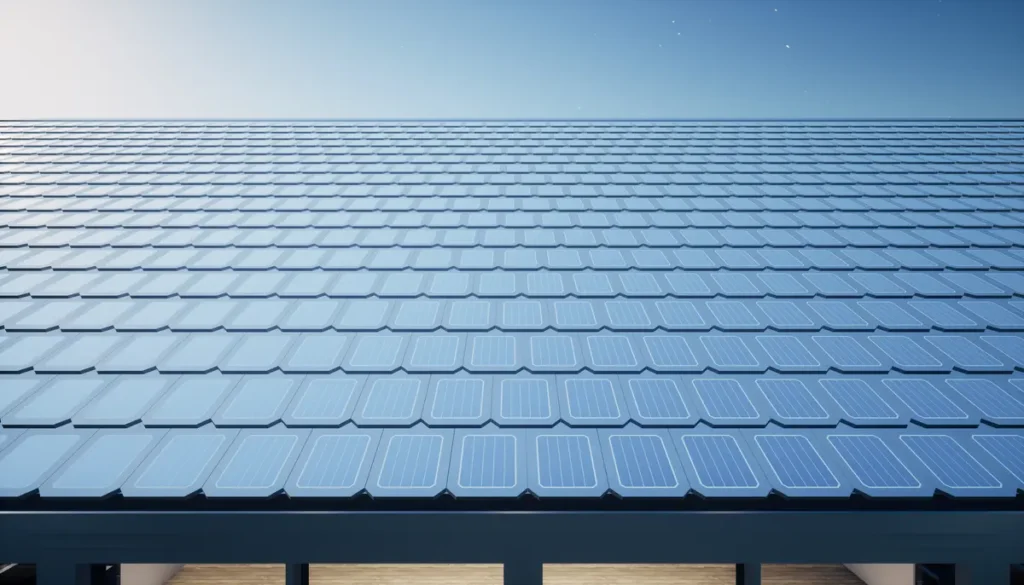 roof with solar shingles