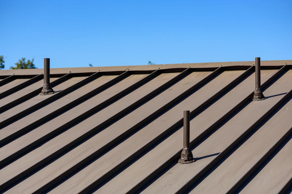 metal roof vents-pipe vents on standing seam metal roof