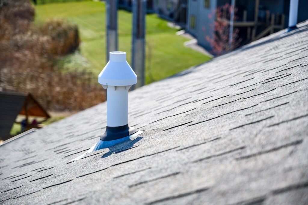 PVC chimney pipe with roof boot rubber