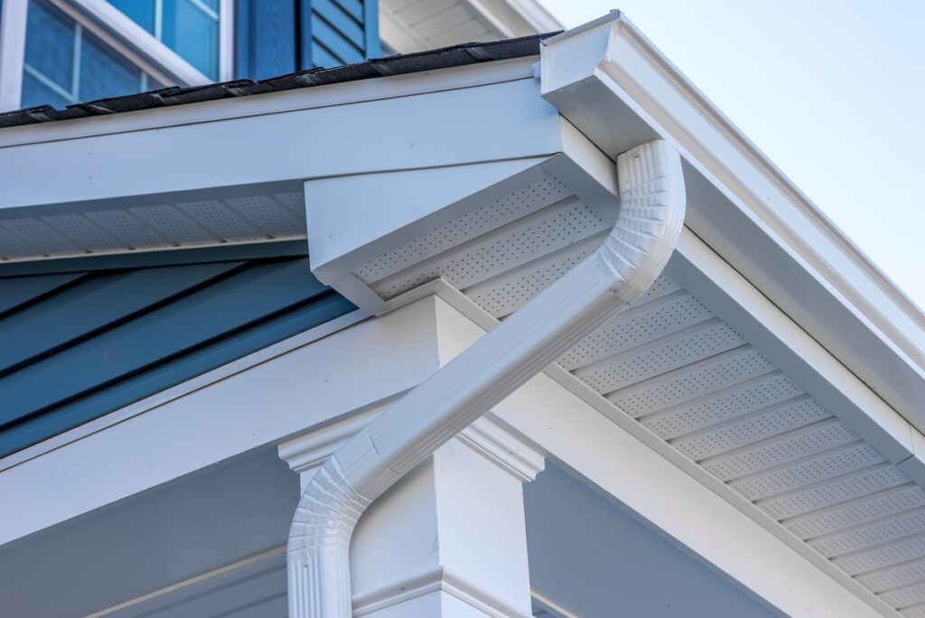 Colonial white gutter guard system
